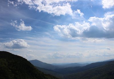 Low angle view of mountains against sky