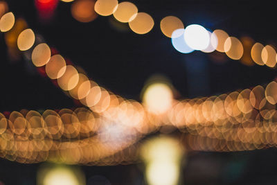 Defocused image of illuminated lights