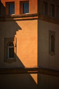 Shadow of building on wall