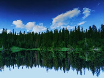 Panoramic view of lake against sky