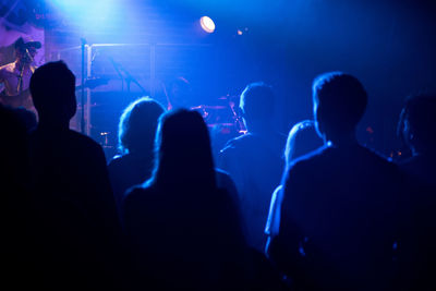 Group of people at music concert