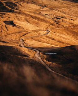 Aerial view of road amidst landscape