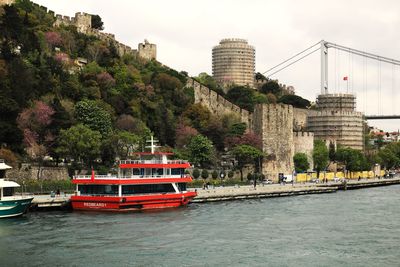 Red boat at bosphorus