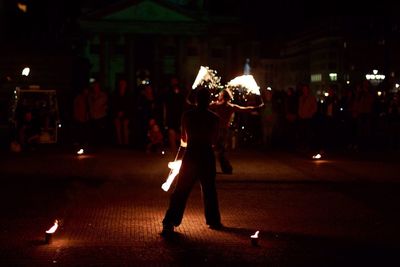 Crowd at night