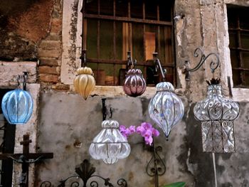 Close-up of abandoned building