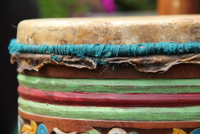 Close-up of drum