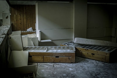 Interior of abandoned house