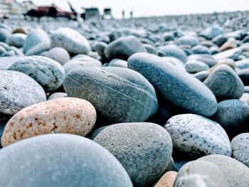 Surface level of pebble beach