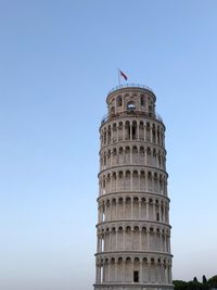 Low angle view of historical building against clear sky