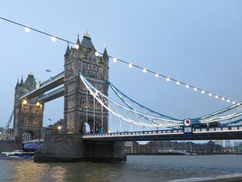 Low angle view of bridge over river