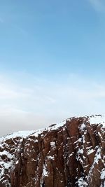 Scenic view of sea against sky during winter