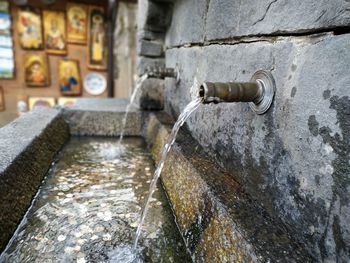 Close-up of fountain