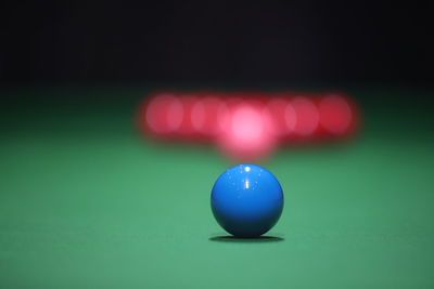 Close-up of multi colored ball on table