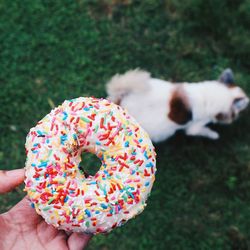 Cropped image of hand holding cigarette