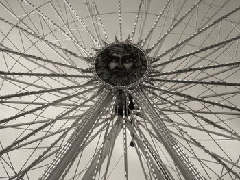 Low angle view of ferris wheel against sky