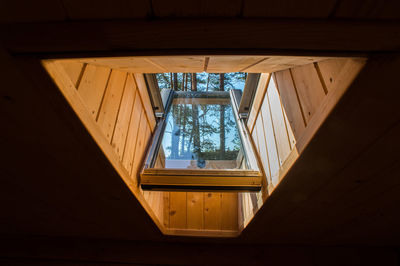 Low angle view of window in building