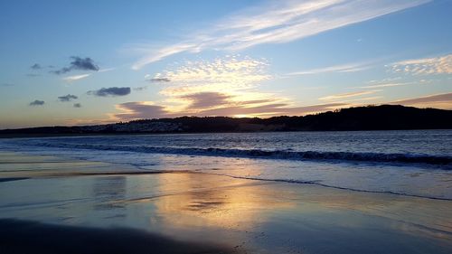 View of sea against cloudy sky