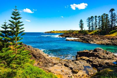 Scenic view of sea against sky