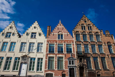  houses representative of the traditional arquitecture of the historical bruges town