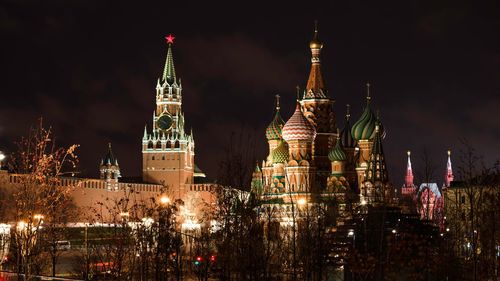 Red square at the night