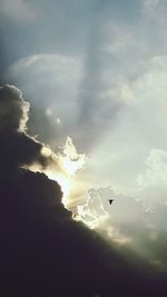 Scenic view of cloudy sky during sunset