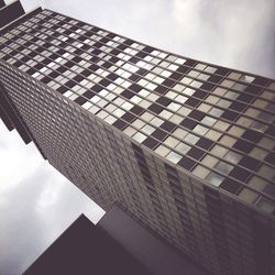 Low angle view of modern building against sky