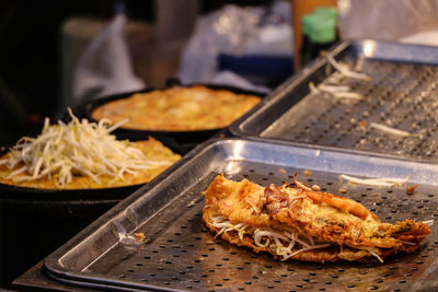 Close-up of food served in plate