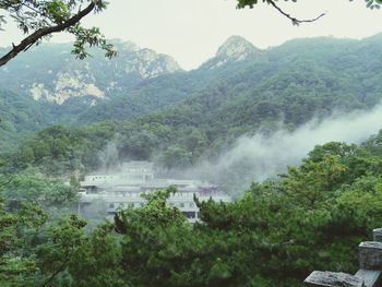 Scenic view of landscape and mountains