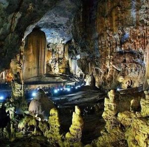 Rock formations in cave