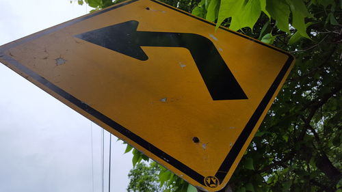 Low angle view of road signs