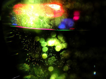 Close-up of water drops on glass