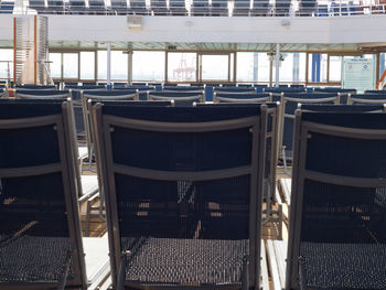 Chairs in stadium