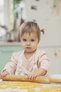 Portrait of cute baby girl