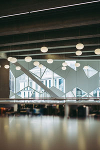 Low angle view of illuminated building in city