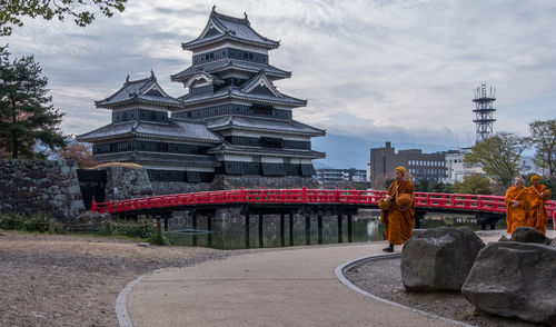 View of temple building against sky