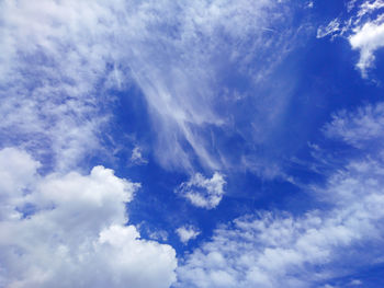 Low angle view of clouds in sky