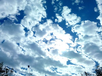 Low angle view of cloudy sky