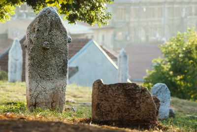 Stone structure in cemetery