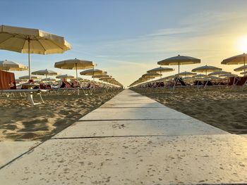 View of beach umbrellas 