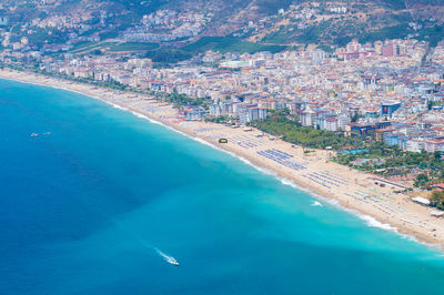 High angle view of city