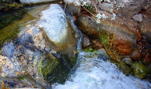 River flowing through rocks