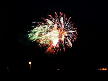 Fireworks display at night