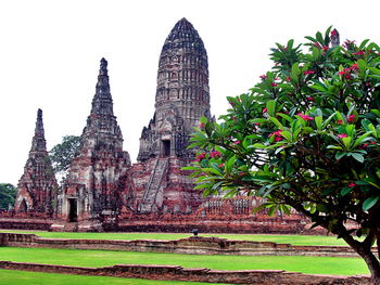 Low angle view of temple against sky