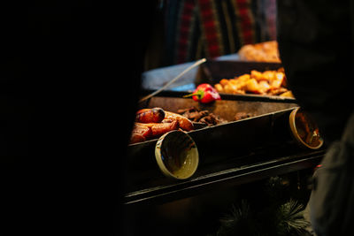 Close-up of food on table