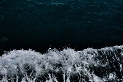 High angle view of frozen sea