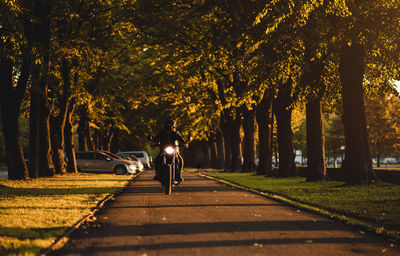 Man on street at night