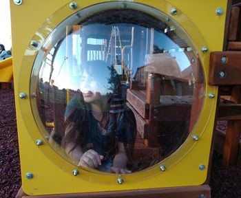 Close-up of man in bikini