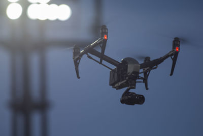 Low angle view of camera against sky