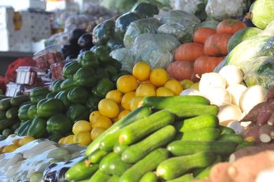 Vegetables for sale at market stall