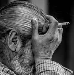 Close-up of cropped woman